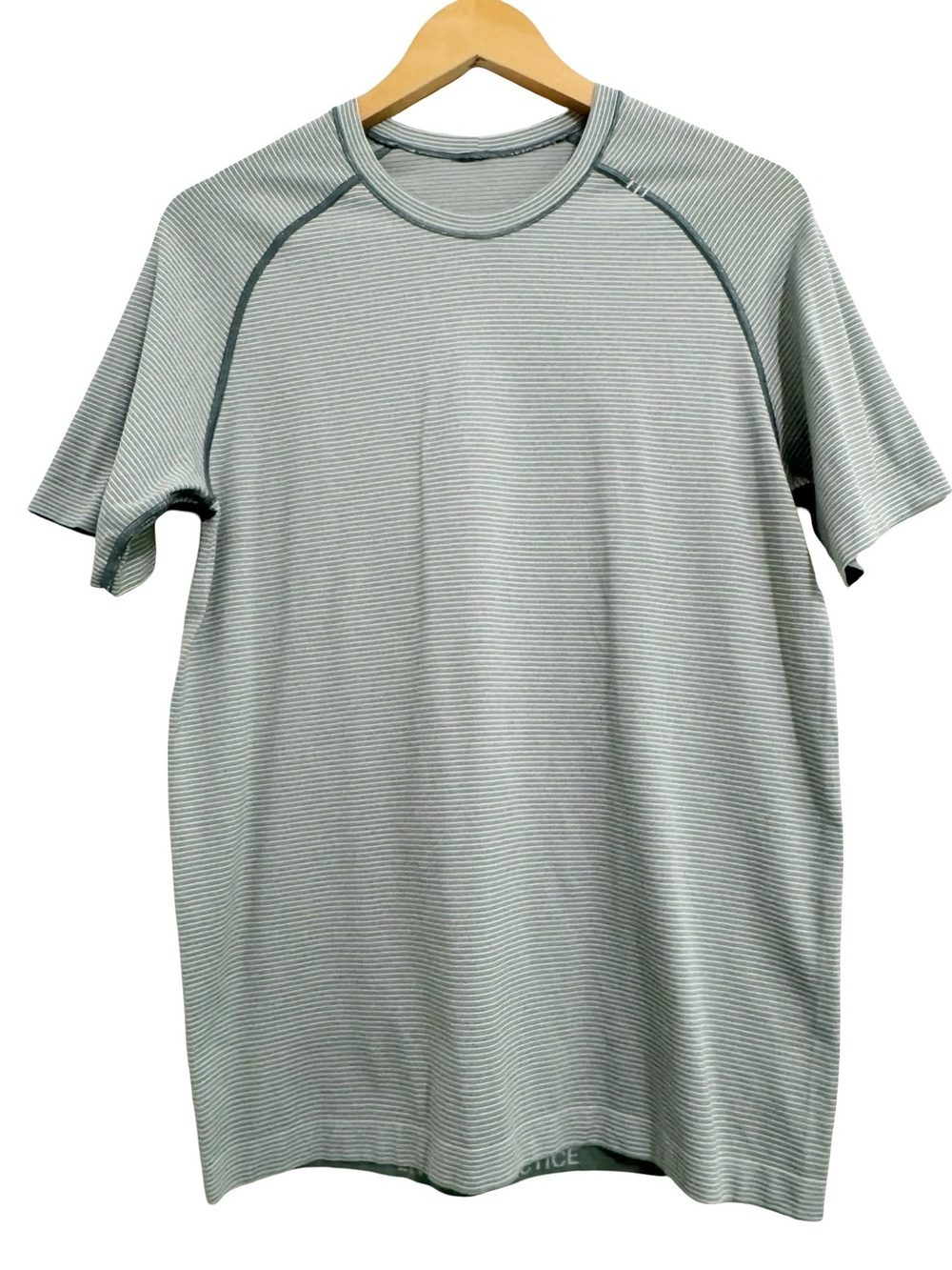 Lululemon Metal Vent Tech Short Sleeve 2.0 Spandex Stripe White Teal Small - Picture 2 of 15
